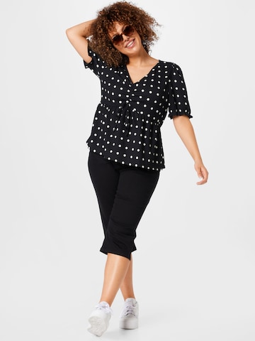 Dorothy Perkins Curve Bluse in Schwarz