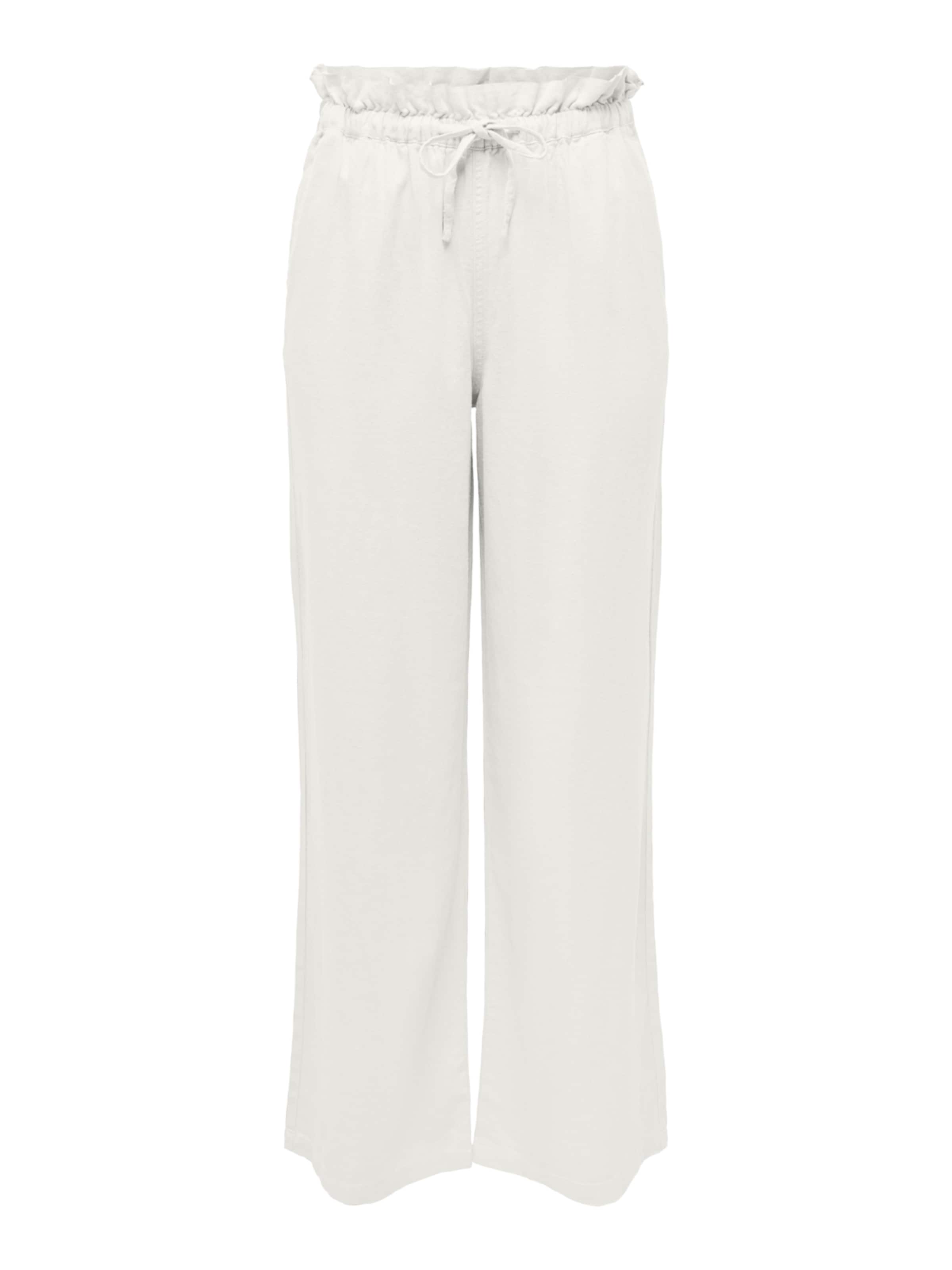 ONLY Szeroka nogawka Spodnie 'Caro' w kolorze biały: przód