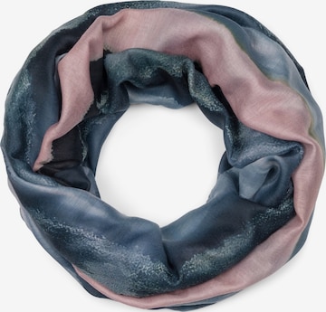 styleBREAKER Schlauchschal 'Bunter Loop Aquarell Farbverlauf Streifen' in Schwarz: Vorderseite
