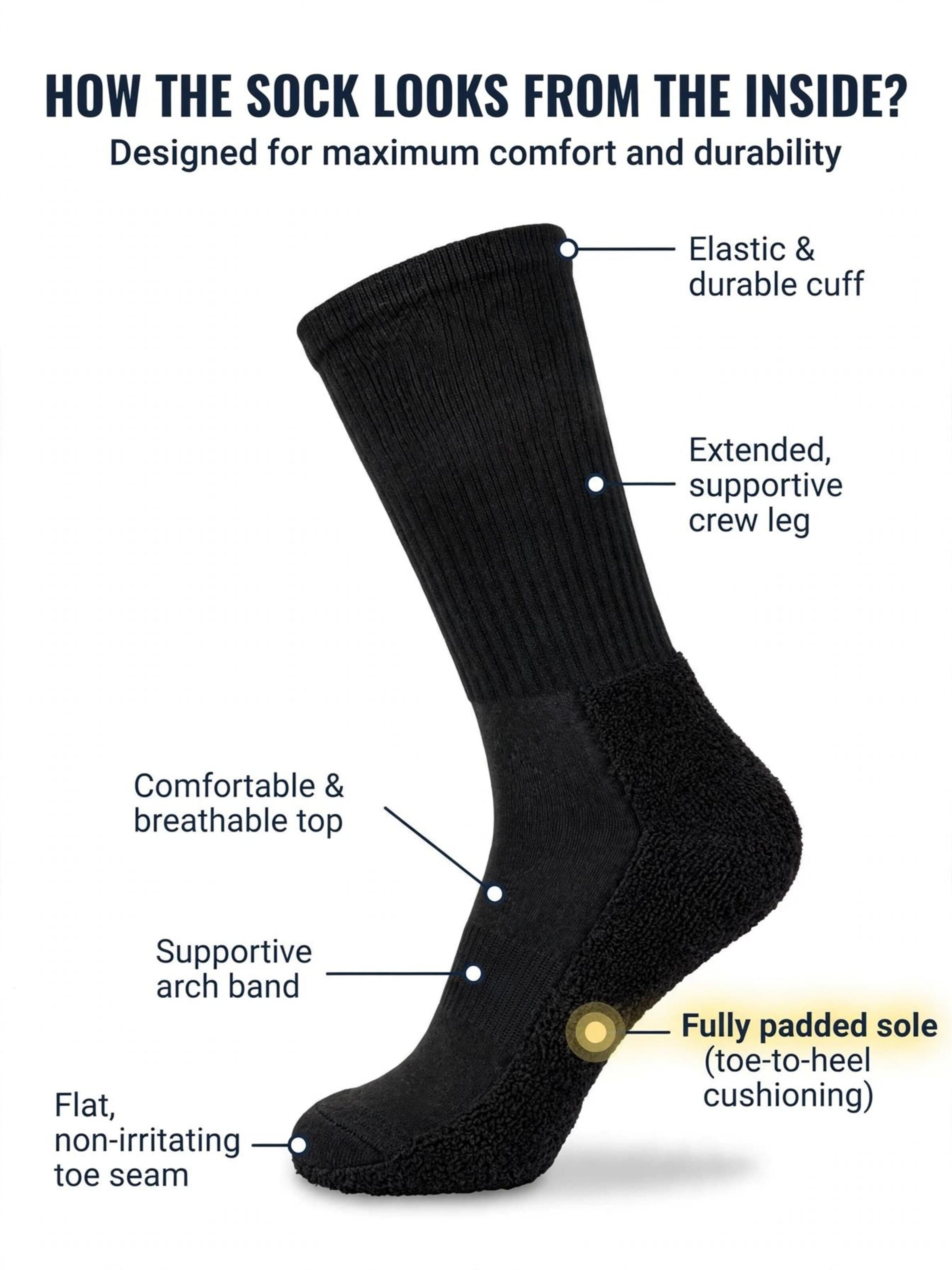 DAUGLE Skarpety sportowe 'DAUGLE Athletic Training Socks' w kolorze czarny