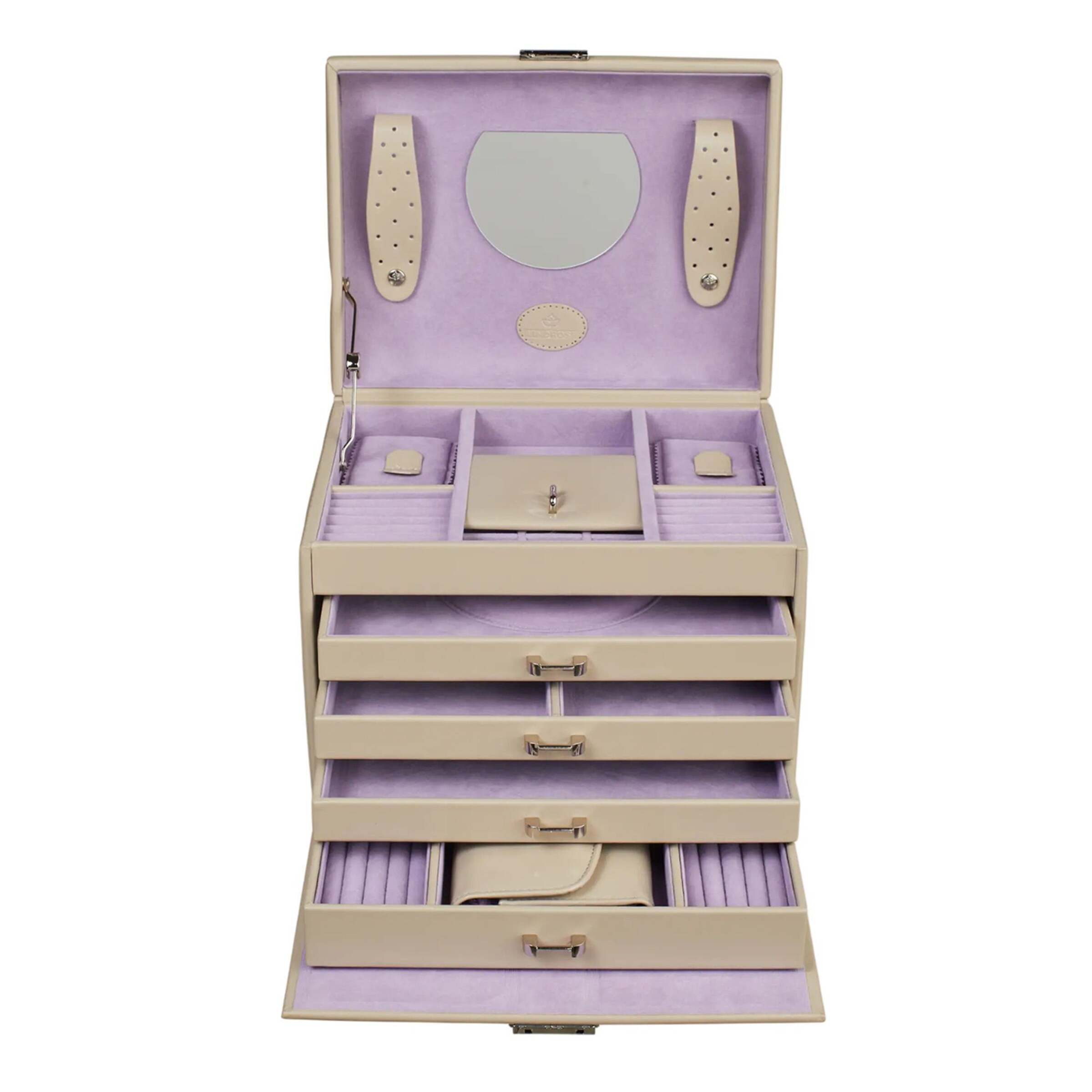 WINDROSE Schmuckkoffer 'Merino' in Beige