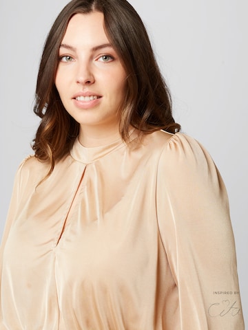 Guido Maria Kretschmer Curvy Bluse 'Ayana' inspired by Cita in Beige