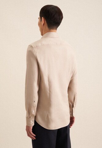 SEIDENSTICKER Slim fit Business shirt in Beige