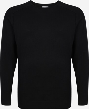 Calvin Klein Big & Tall Sweater in Black: front