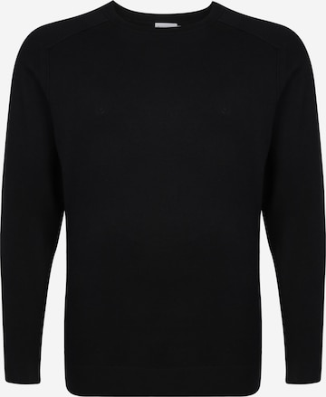 Calvin Klein Big & Tall كنزة صوفية بـ أسود: الأمام