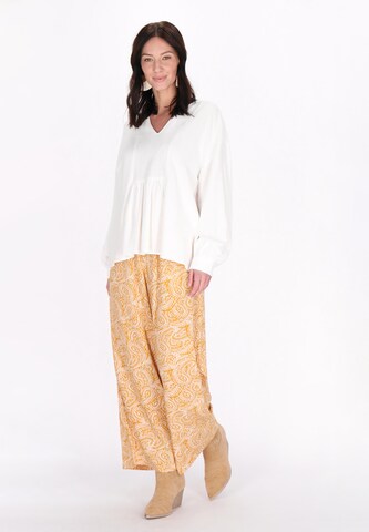 usha FESTIVAL Wide leg Trousers in White