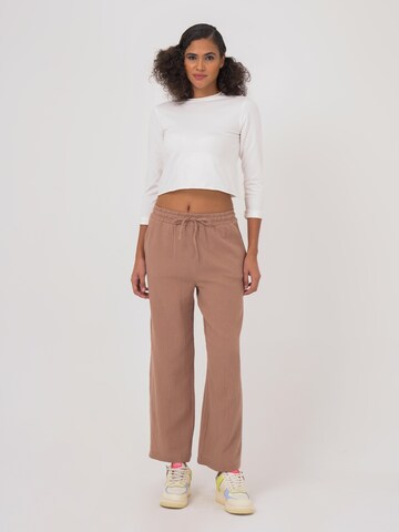 FRESHLIONS Loose fit Trousers 'Mila' in Brown