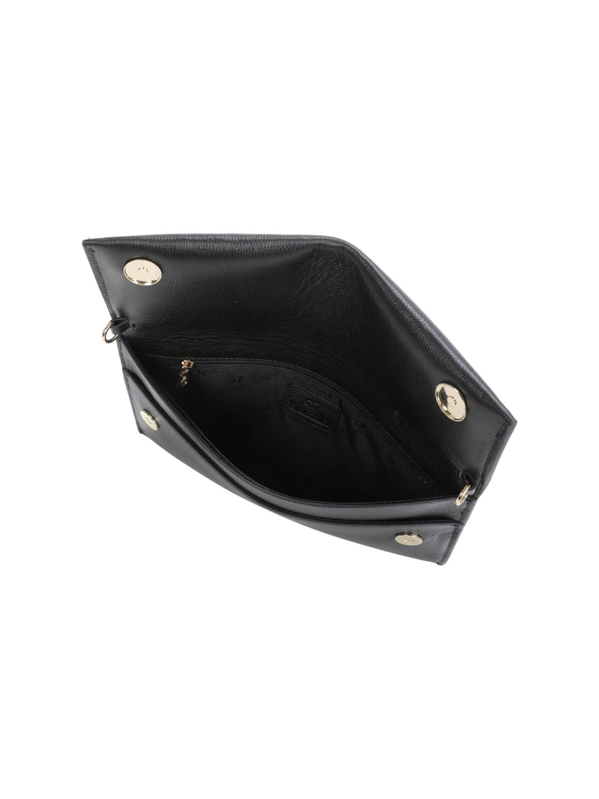 Poche ventrale 'Jinny Leather' Braccialini en noir
