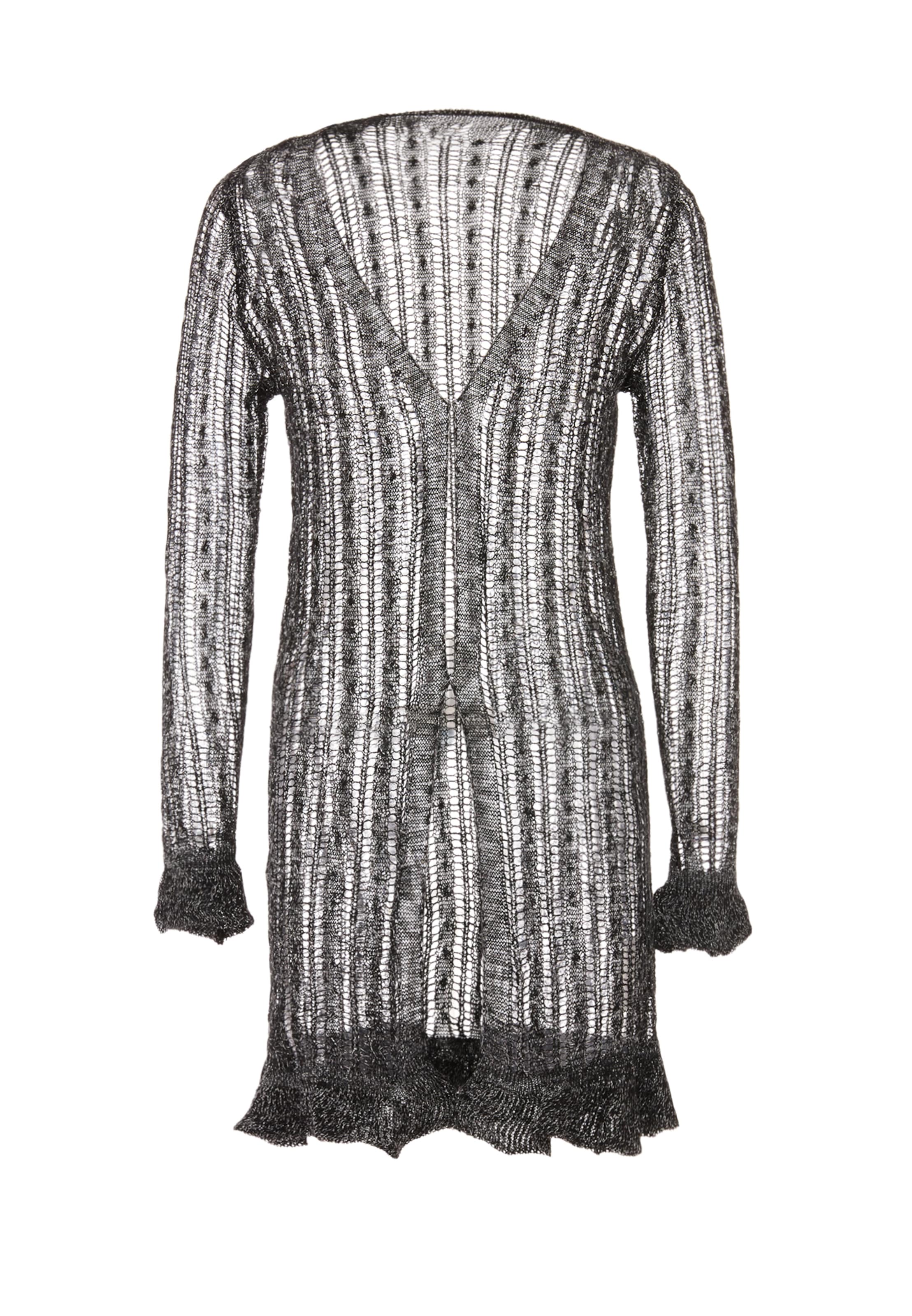 LEOMIA Knit cardigan in Black: front