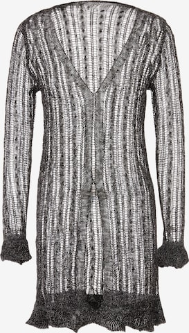 VERNOLE Knit Cardigan in Black: front