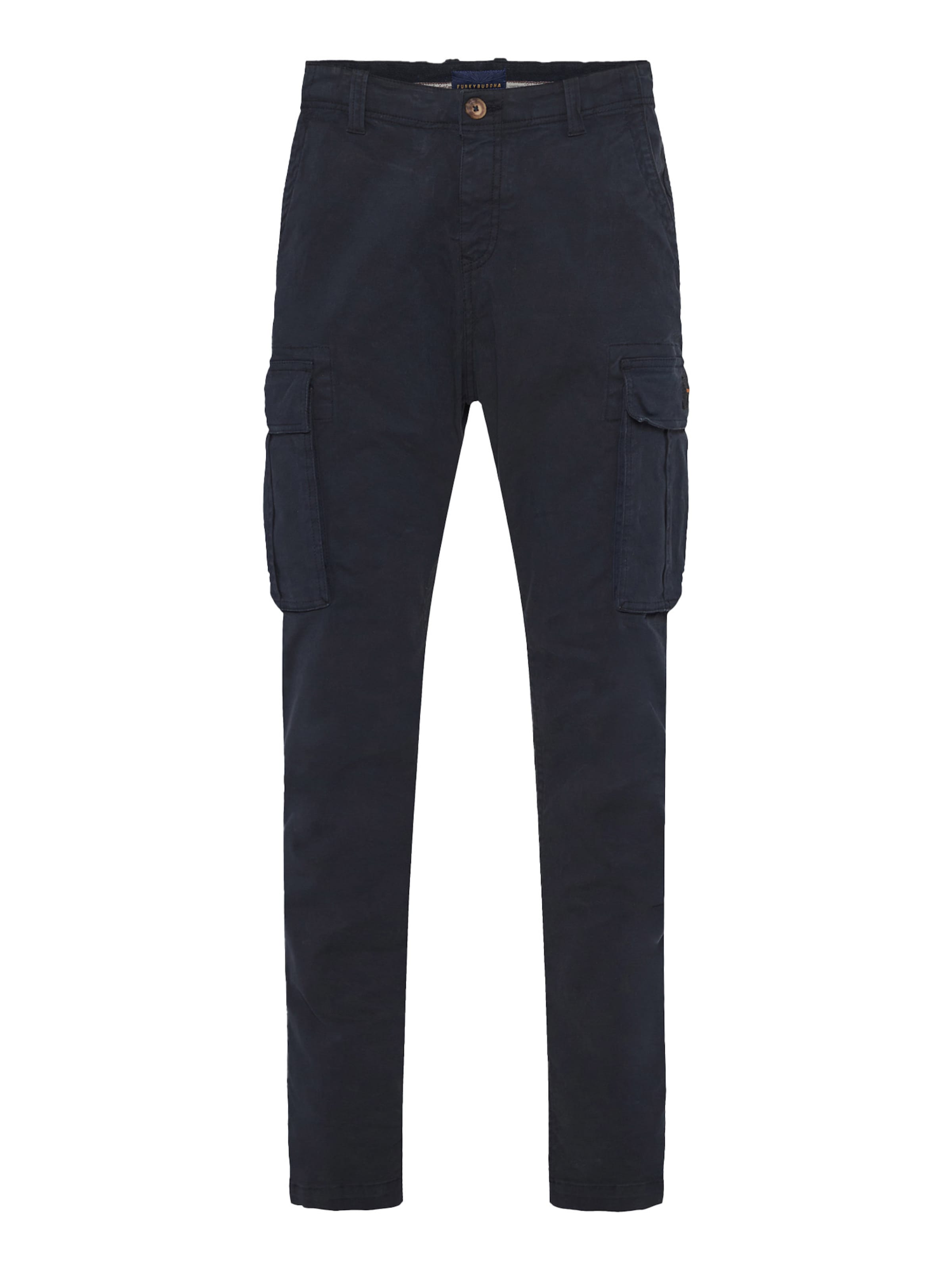 Funky Buddha Regular Cargohose in Blau: Vorderseite