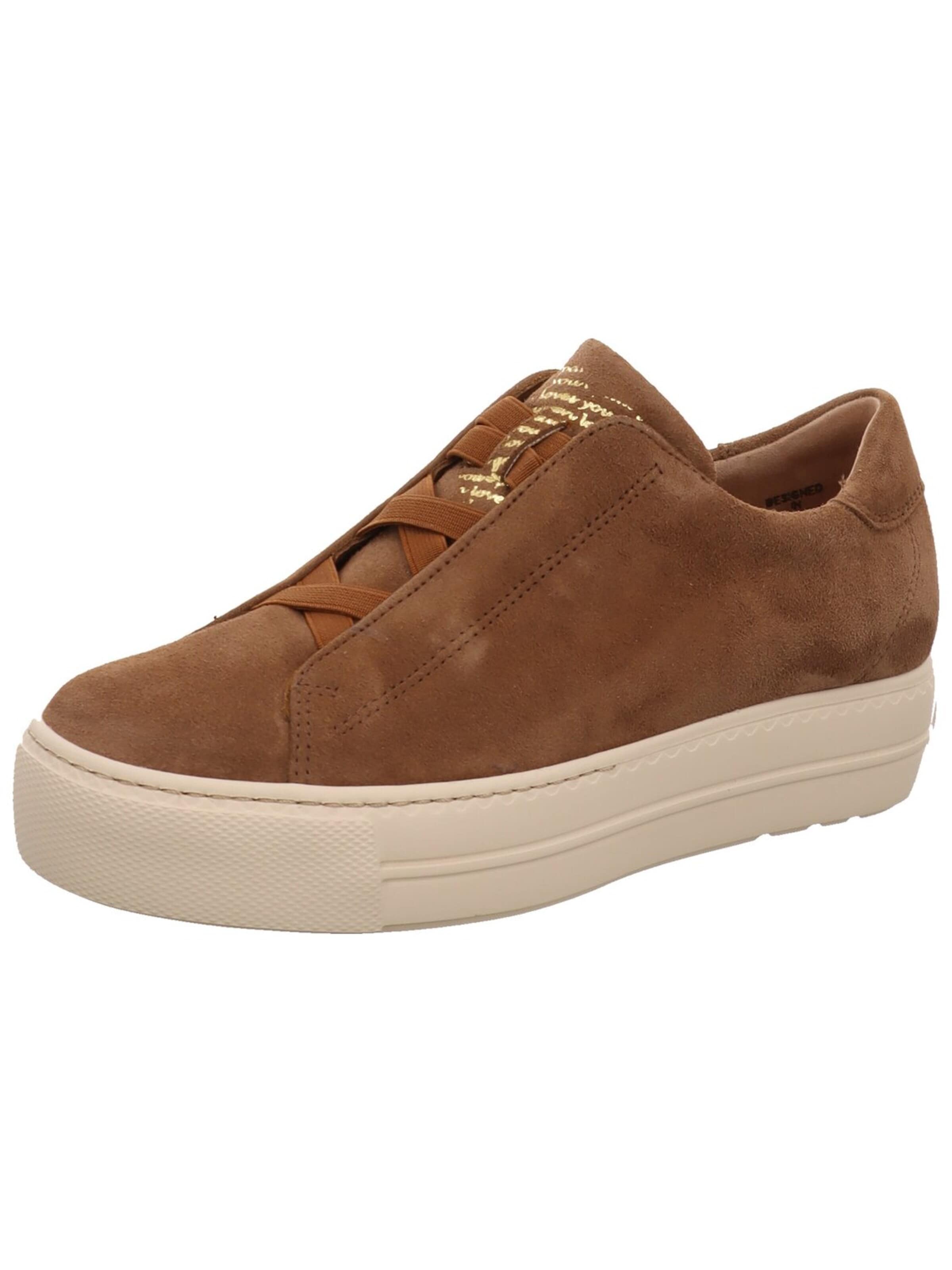 Slip on 'Schnürschuh Damen 5529-029 Rauleder in braun' Paul Green en marron : devant