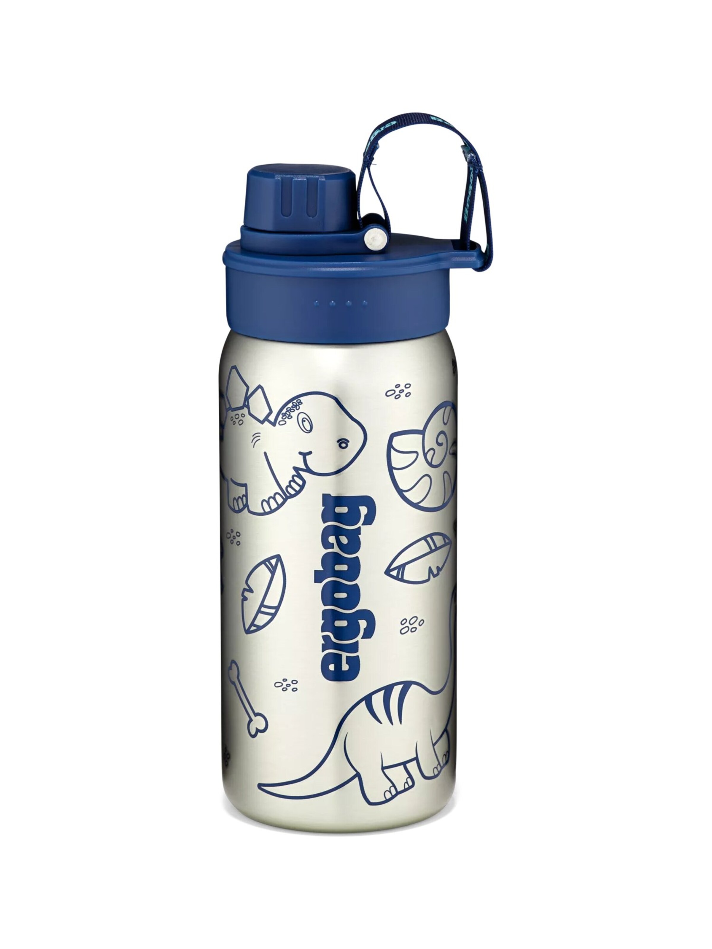 ergobag Drinking Bottle 'Trinkflasche Edelstahl Trinkflasche' in Blue: front