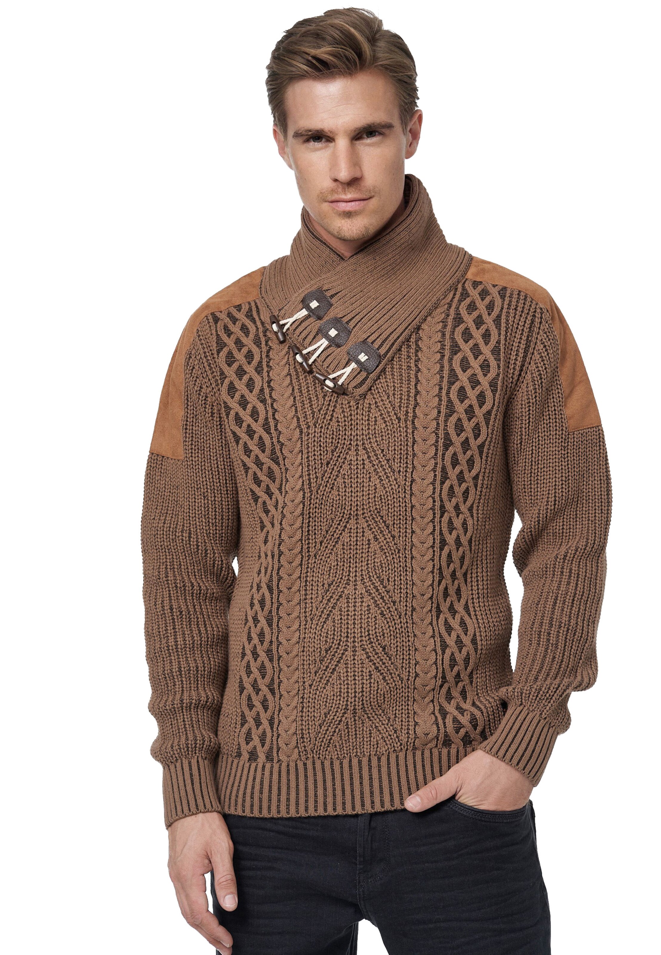 Rusty Neal Pullover in Braun: Vorderseite