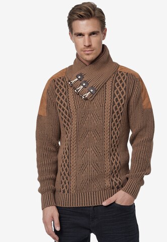 Rusty Neal Pullover in Braun: predná strana