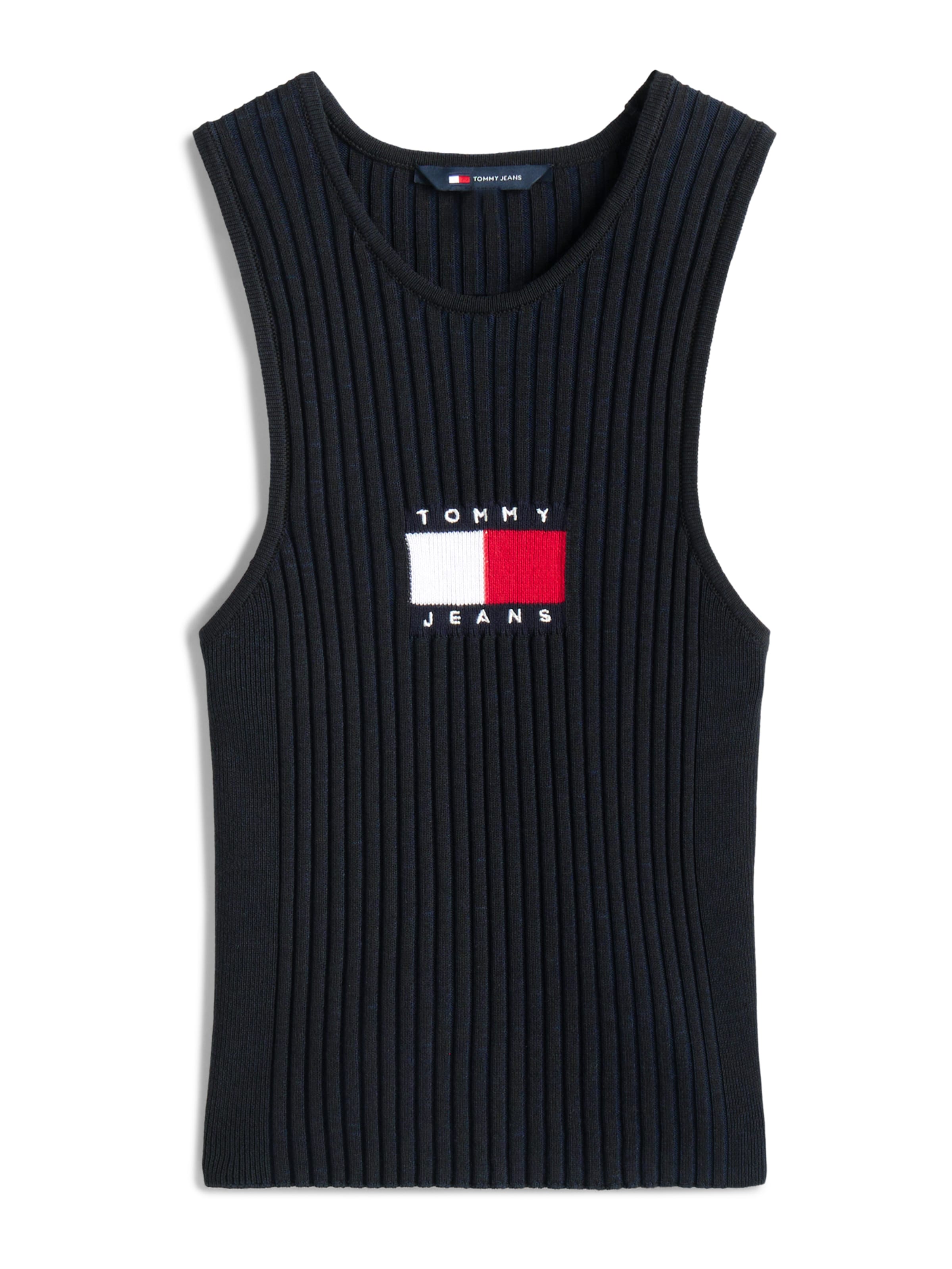 Tops en tricot Tommy Jeans en noir : devant