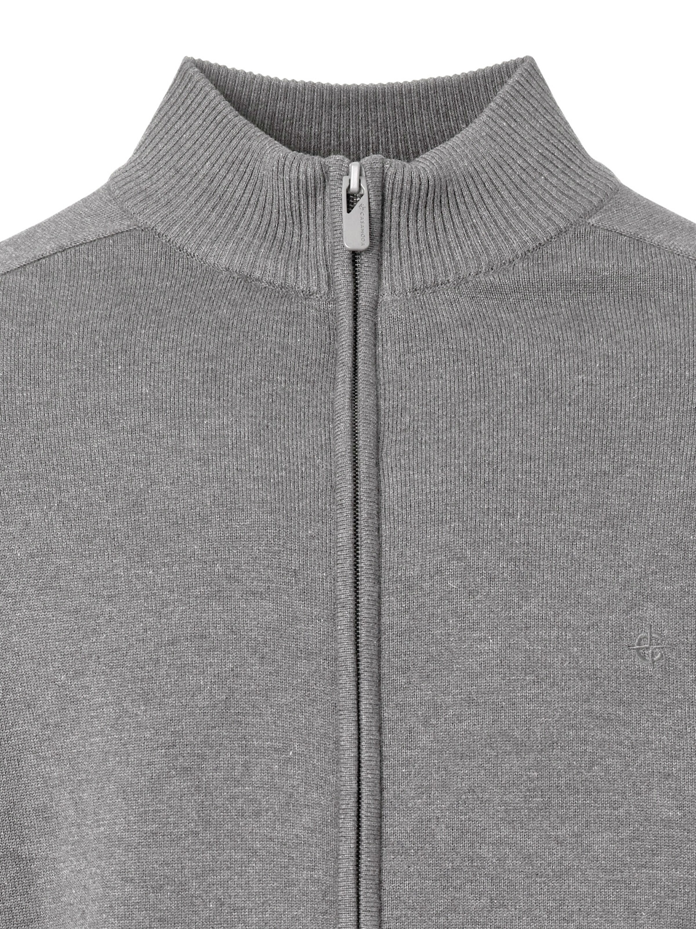 CASAMODA Knit Cardigan 'Basic' in Grey