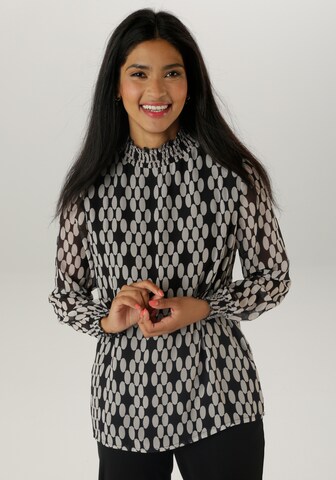 Aniston SELECTED Bluse in Schwarz: Vorderseite