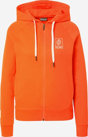 Hummel Athletic Zip-Up Hoodie 'GG12' in Red: front