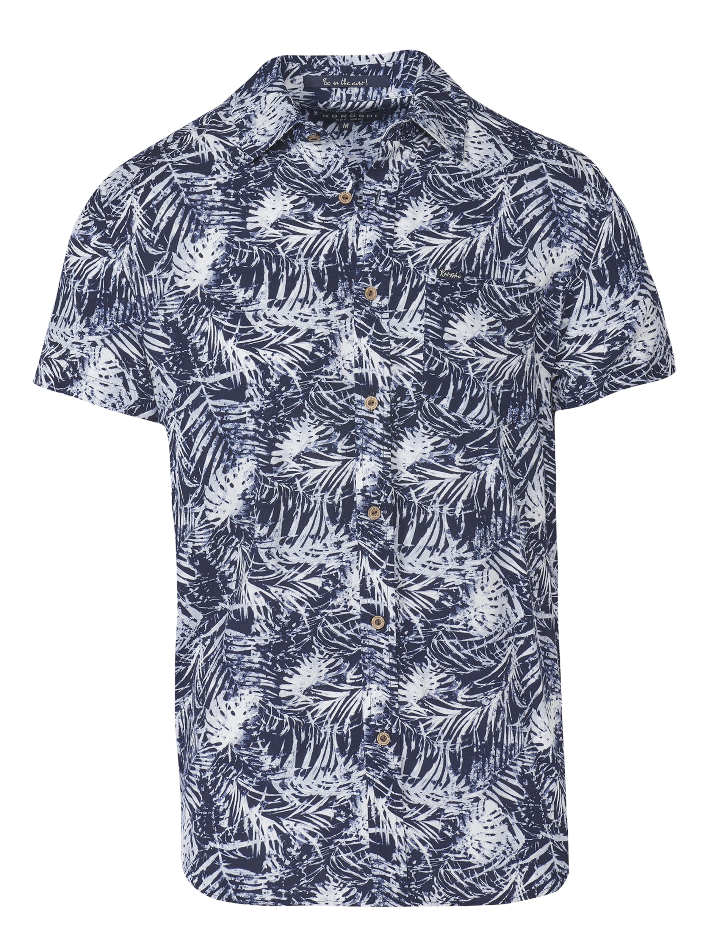 Coupe slim Chemise KOROSHI en bleu : devant