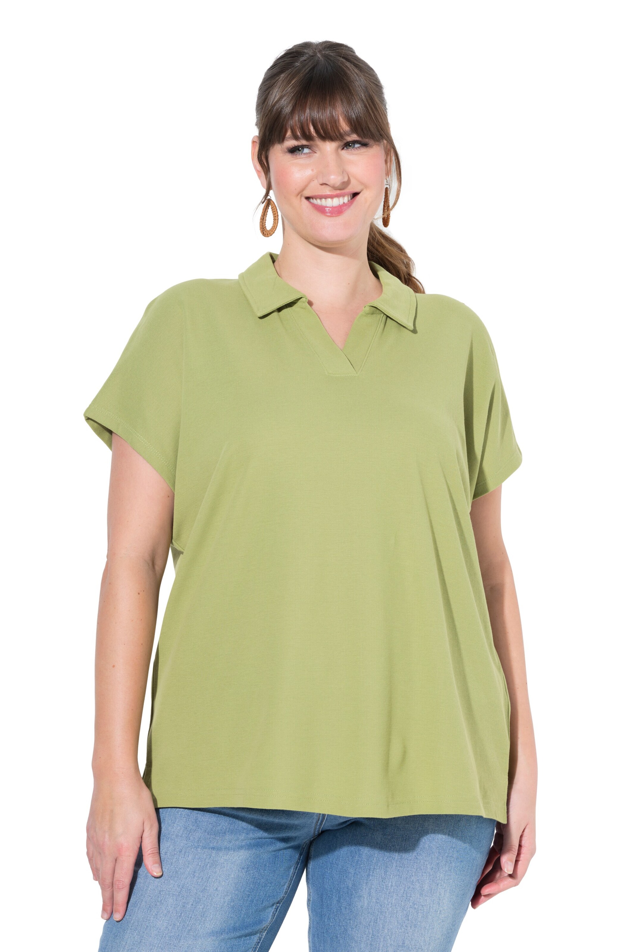 Ulla Popken Shirt in Groen: voorkant