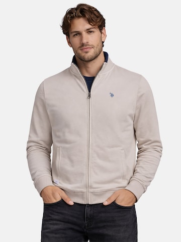 U.S. POLO ASSN. Sweatjacke in Beige: Vorderseite