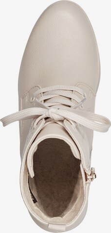 MARCO TOZZI Lace-Up Ankle Boots in Beige