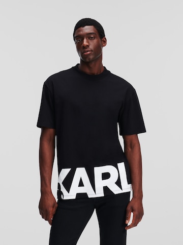 Tricou de la Karl Lagerfeld pe negru: față