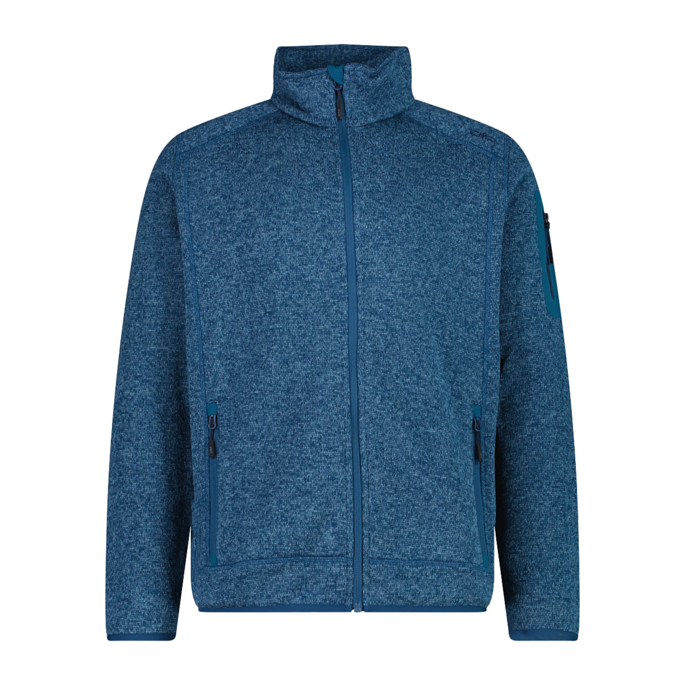 CMP Athletic Fleece Jacket in Blue: front
