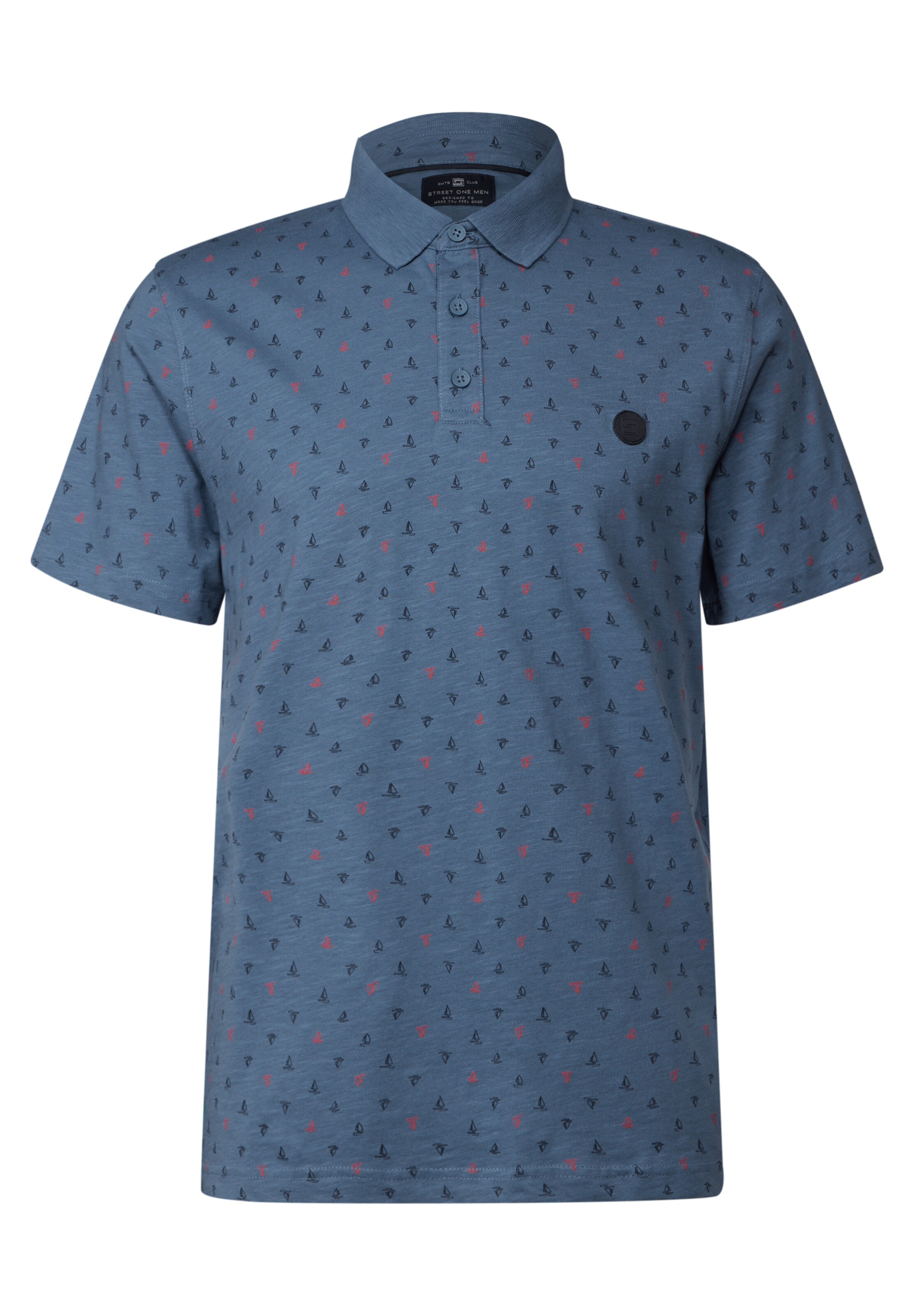 Street One MEN Poloshirt in Blau: Vorderseite