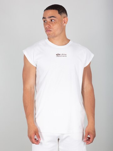 ALPHA INDUSTRIES T-Shirt in Weiß: Vorderseite