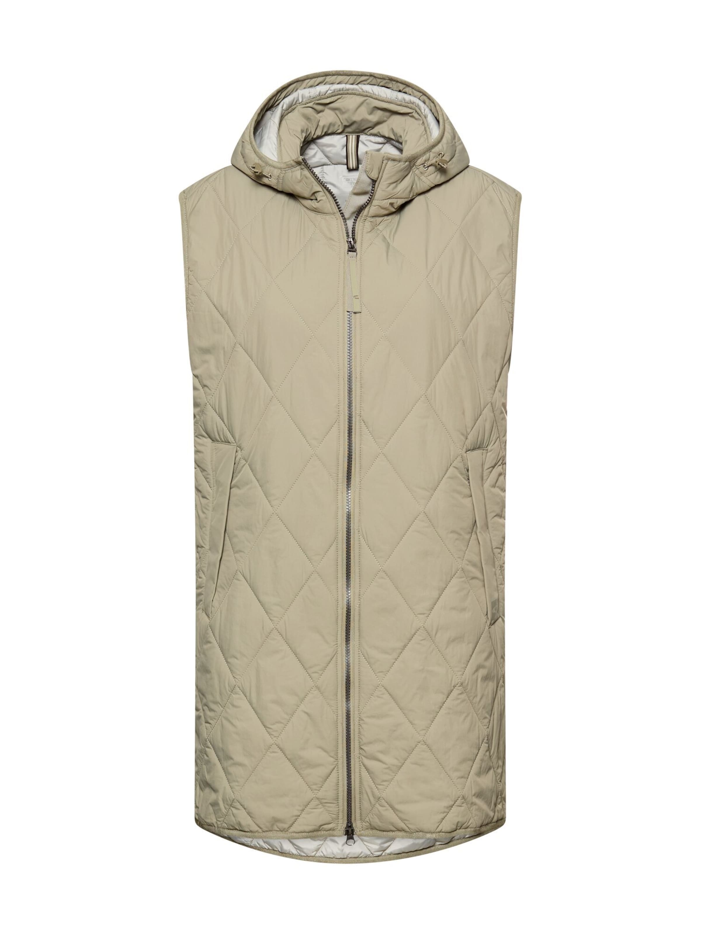 CAMEL ACTIVE Lange Weste mit Kapuze in Grün: Vorderseite