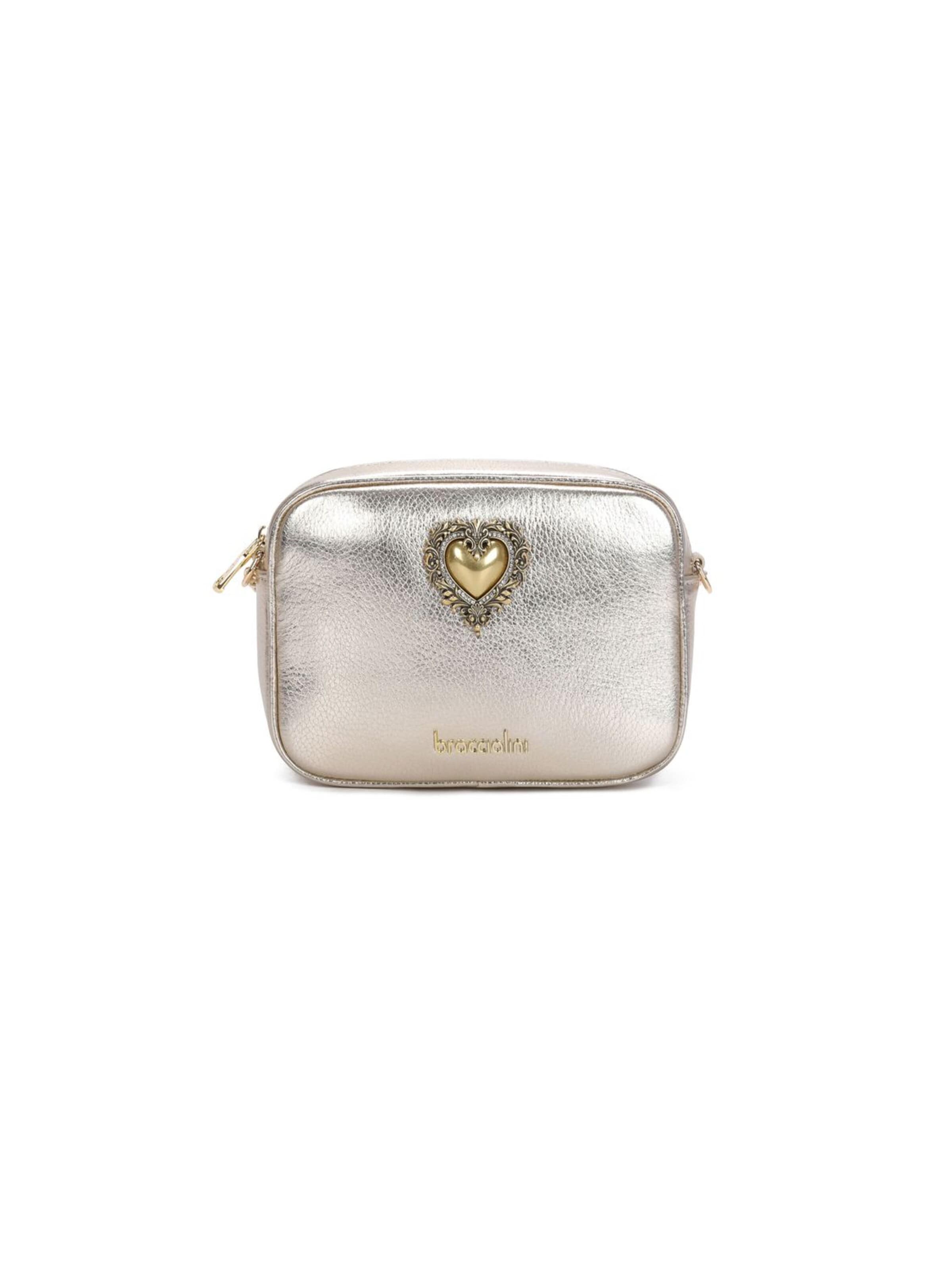 Braccialini Crossbody Bag 'Jinny Leather' in Silver: front