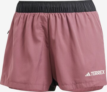 ADIDAS TERREX Workout Pants in Pink: front