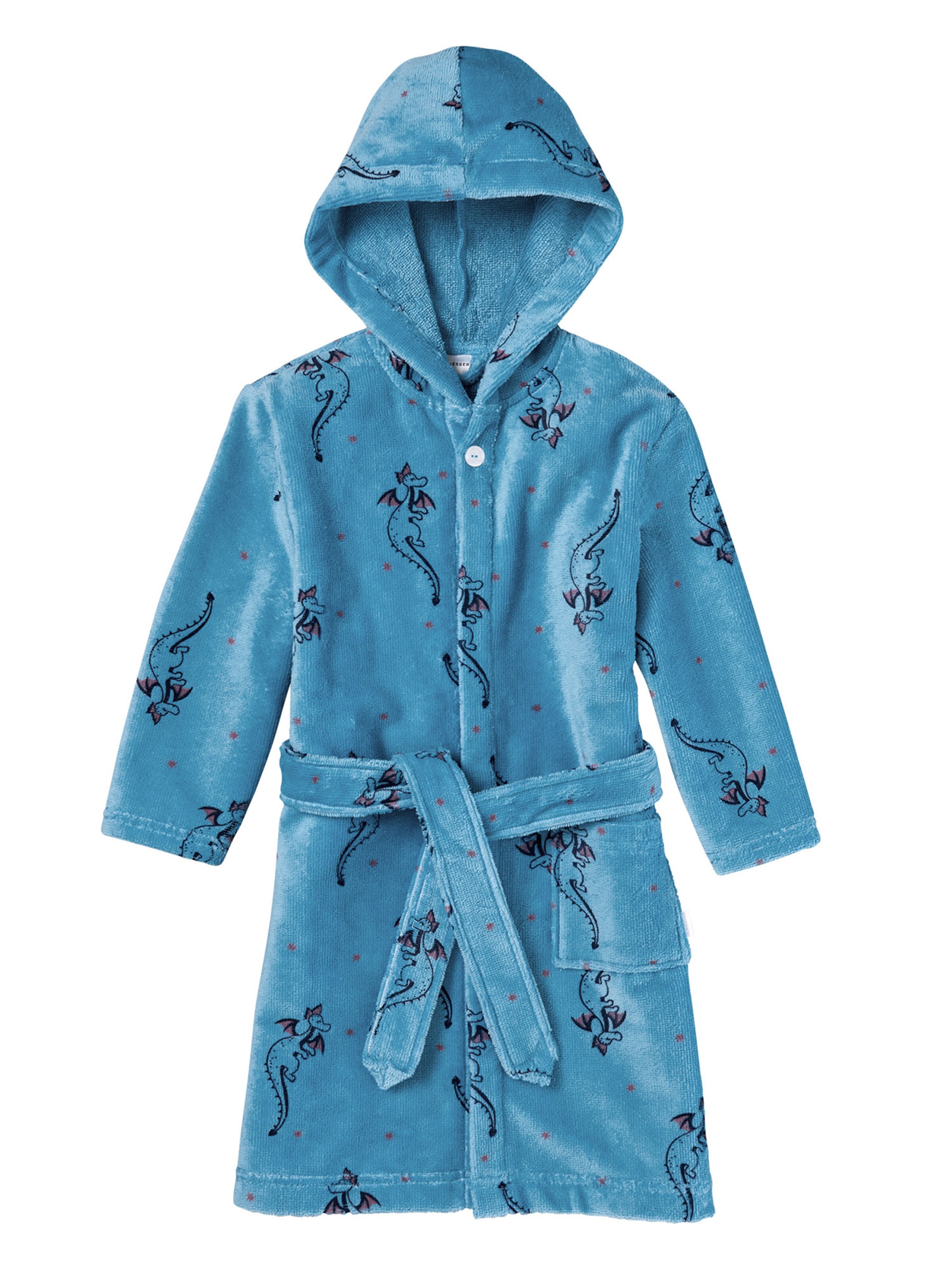 SCHIESSER Bathrobe ' Girls World ' in Blue: front
