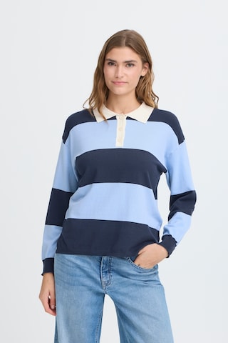 ICHI Trui 'IHBOSTON' in Blauw: voorkant