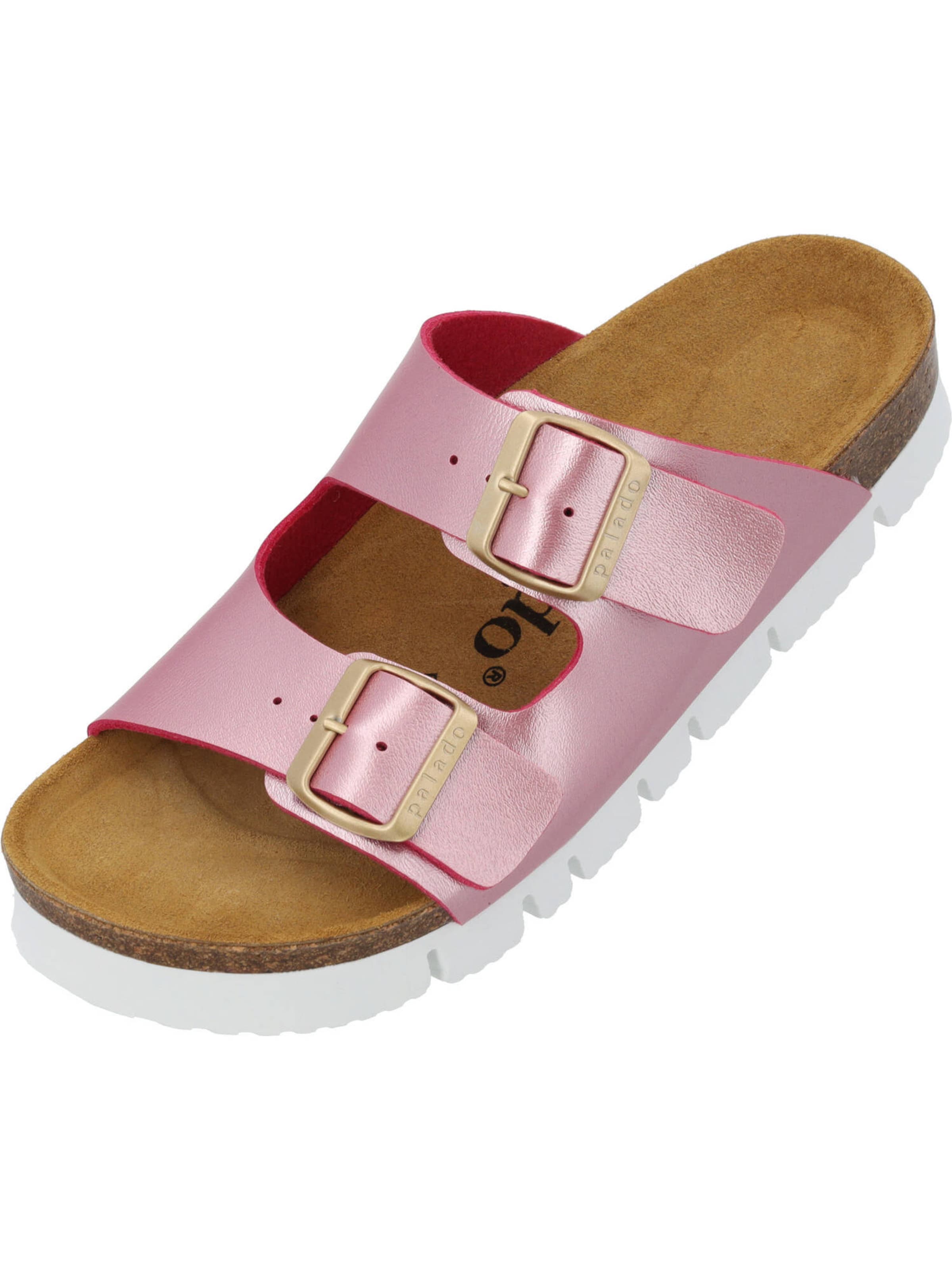 Palado Pantolette 'Korfu' in Pink: Vorderseite