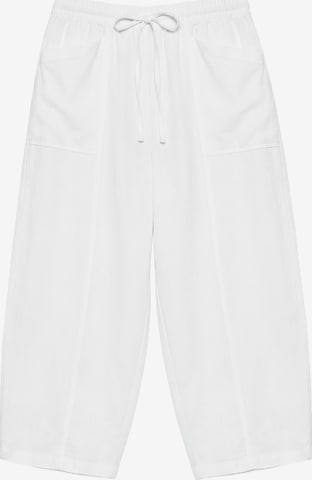 Pull&Bear Панталон 'PACIFIC' в бяло: отпред