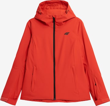 4F Športna jakna | rdeča barva: sprednja stran