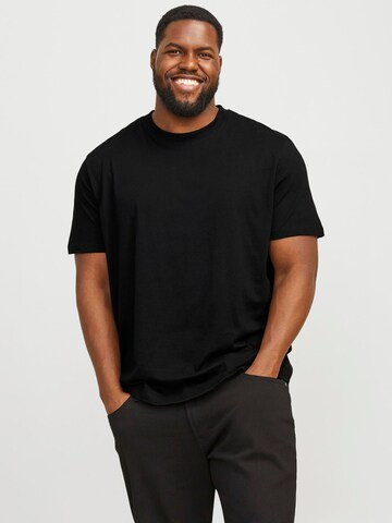 Jack & Jones Plus Μπλουζάκι 'JJBradley' σε μαύρο: μπροστά