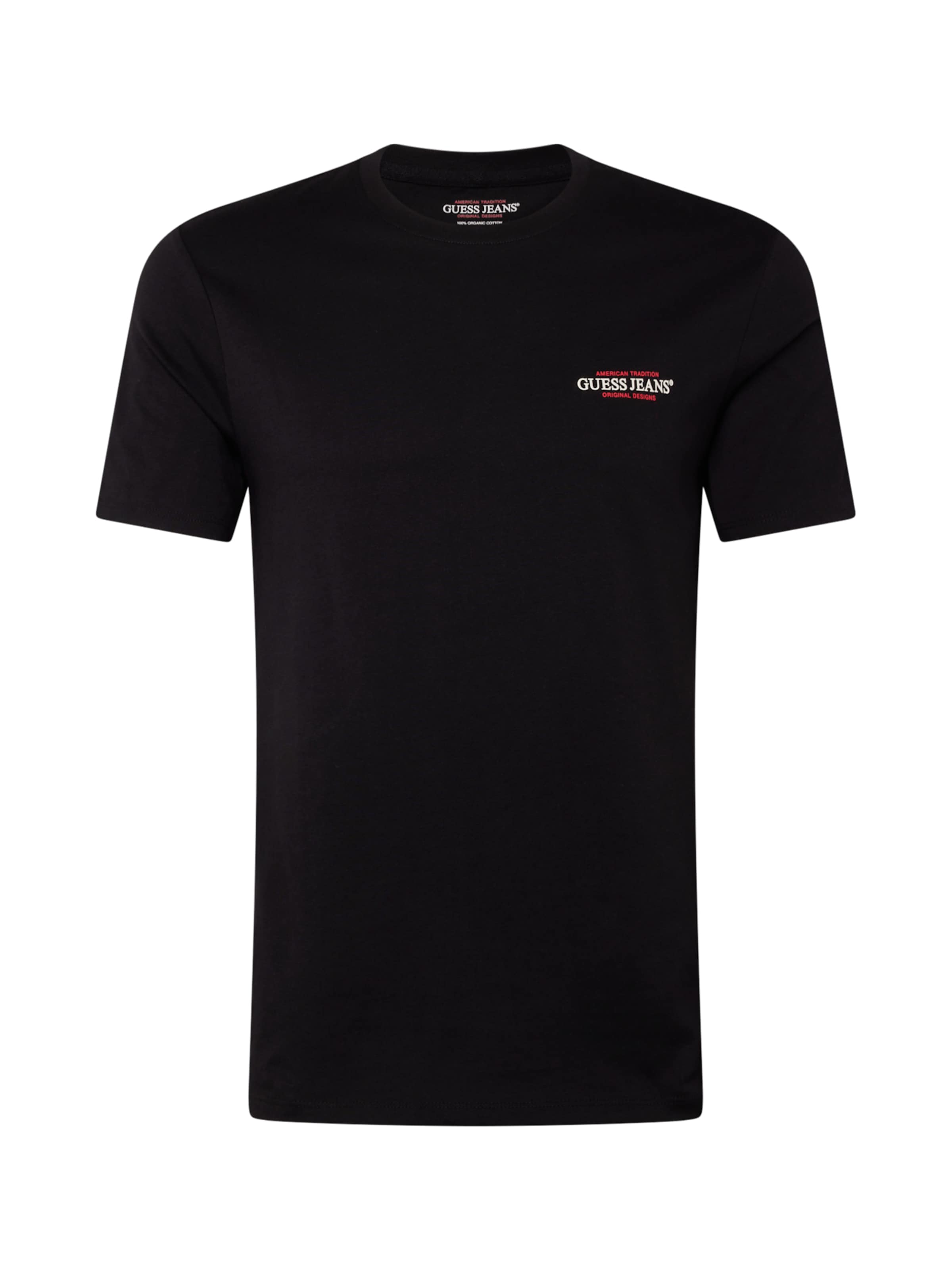 GUESS JEANS T-Shirt 'American Tradition' in Schwarz: Vorderseite