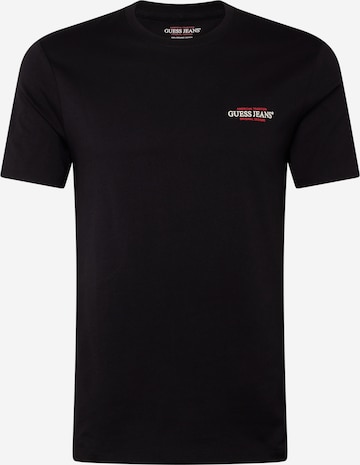 T-Shirt 'American Tradition' GUESS JEANS en noir : devant