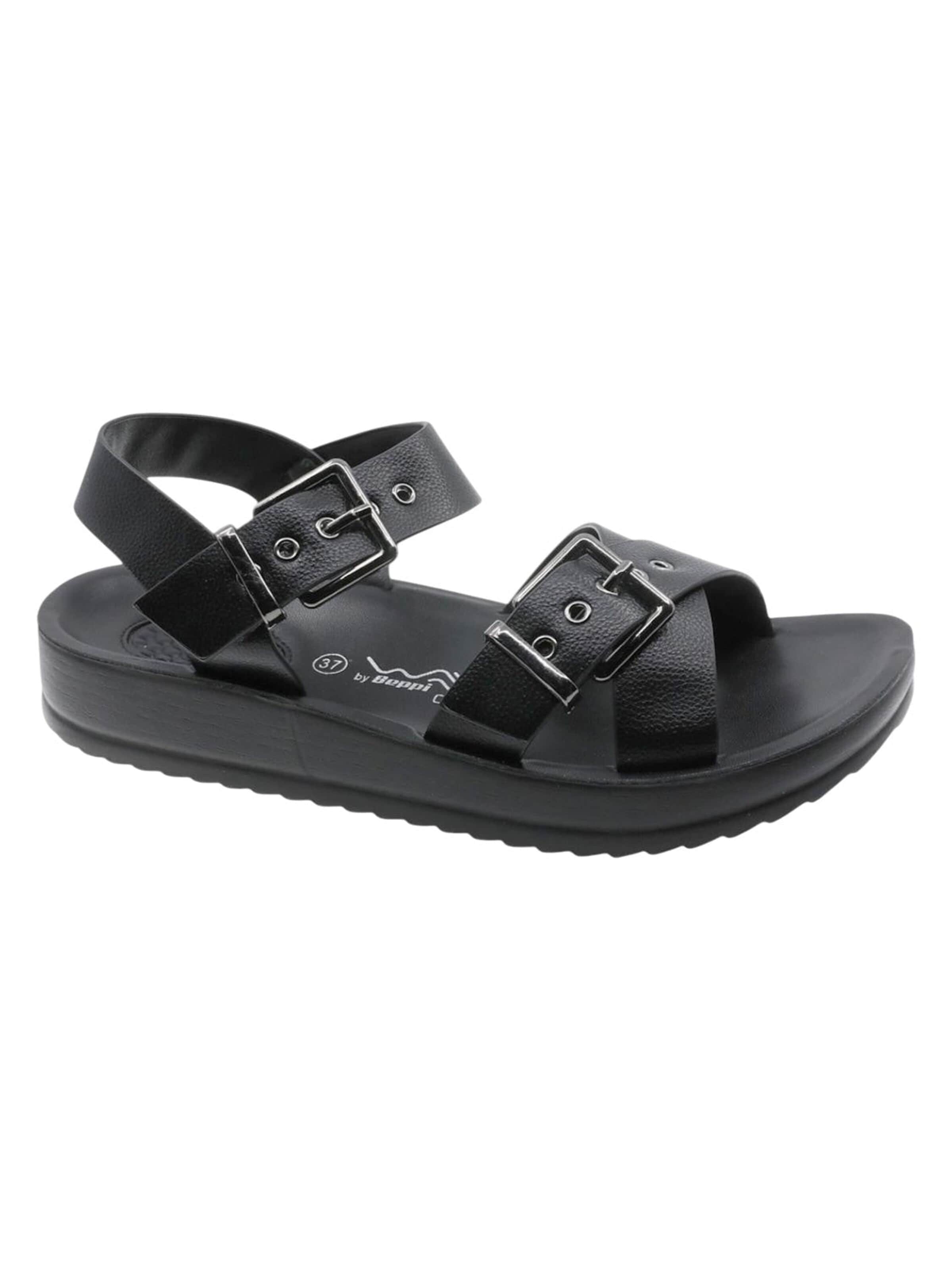 Beppi Sandals 'Casual Sandal' in Black: front