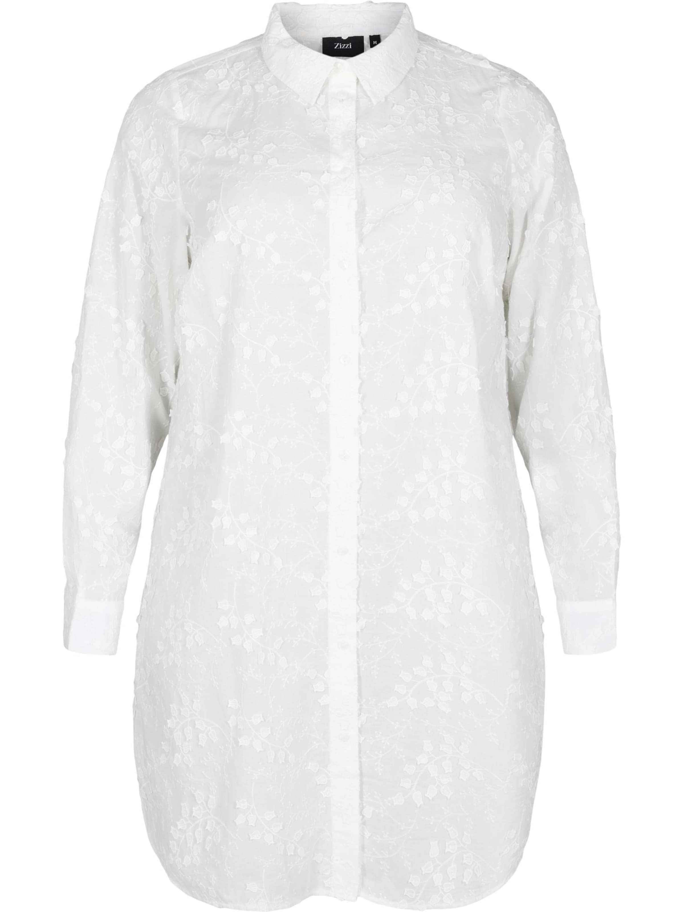 Zizzi Košilové šaty 'Mricca' – bílá: přední strana