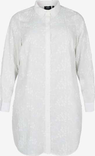 Rochie tip bluză 'Mricca' Zizzi pe alb, Vizualizare produs