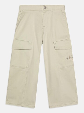 Calvin Klein Wide Leg Hose 'Alpaca' in Beige: Vorderseite