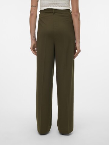 VERO MODA Wide Leg Bukser med lægfolder i grøn