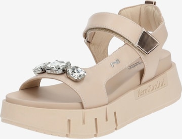 Nero Giardini Sandaal in Beige: voorkant