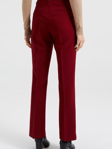 WE Fashion Flared Pantalon in Rood