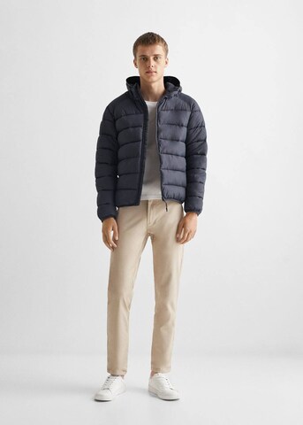 MANGO TEEN Winter Jacket 'hoodiew' in Grey